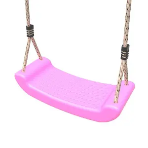 Rebo Children's Swing Seat with Adjustable Ropes - Pink