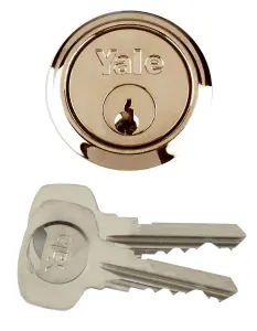 Yale Brass-plated Metal Single Rim Cylinder lock, (L)42mm