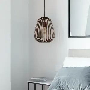 EGLO Espinal Bronze Steel Caged Style Contemporary Pendant