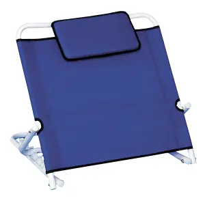 Adjustable Bed Back Rest - Blue Canvas Back Support - 5 Different Angles