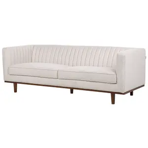 3 Seater Fabric Sofa Beige SKAULE