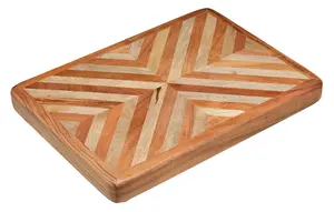 KitchenCraft Serenity Butchers Block with Distinctive Herringbone Design