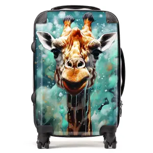 Splashart Giraffe Face Suitcase - Cabin