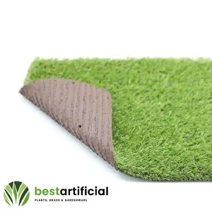 Best Artificial 20mm Grass 1mx7m (3.3ft x 22.9ft) - 7m² Child & Pet Friendly Easy Install Turf Roll UV Stable Artificial Lawn