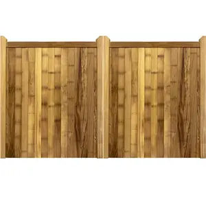 Iroko Highampton Gates 3/4 1/4 Split - 3.0m Total Width x 2.1m High - Large Gate Left Hand