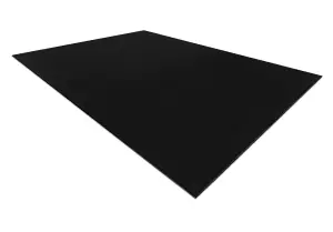 Modern washing carpet LINDO black, anti-slip, shaggy 140x190 cm