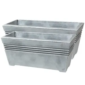 2x  Home Garden Trough Venice Planters For Flowers & Plants