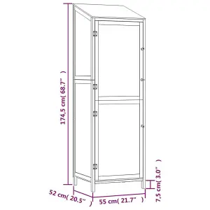 Berkfield Garden Shed 55x52x174.5 cm Solid Wood Fir