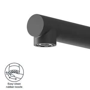 GoodHome Morita Black Graphite effect Kitchen Top lever Tap