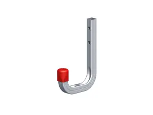 Rothley Aluminium Wall-mounted J-shaped Storage hook (H)140mm (D)115mm