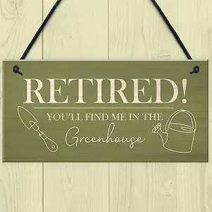 Red Ocean Garden Plaque Novelty Retirement Gift Hanging Door Greenhouse Sign Shed Sign Gift For Him Her Friendship Gift