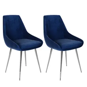 Crisfield Upholstered Dining Chair (Set of 2) Blue