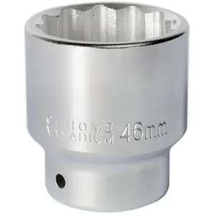 46mm Forged Steel Drive Socket - Durable Chrome Vanadium Tool for Heavy-Duty Use