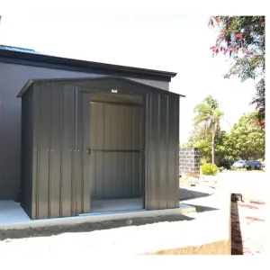 8 x 3 Premier Apex Metal Garden Shed - Anthracite Grey (8ft x 3ft / 8' x 3' / 2.5m x 1.0m)