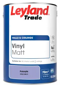 Leyland Trade Vinyl Matt Walls & Ceilings Emulsion Paint Puturple (PPG1248-5) 5L