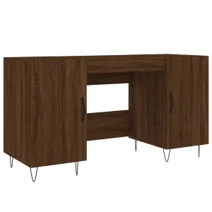 Berkfield Desk Brown Oak 140x50x75 cm Engineered Wood