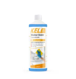 KEL - Window Cleaner, Super Concentrated Formula for Clean Streak-Free Shine, Used by Professional Window Cleaners - 1 Litre