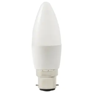 Diall B22 4.2W 470lm Frosted Candle Warm white LED Dimmable Light bulb