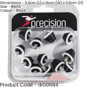 12 PACK - Metal Tip PREMIER Football Studs - 8x 13mm & 4x 16mm Screw Soft Ground