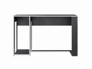 Ryker Gaming Desk Computer Table Workstation, Black With Grey Trim