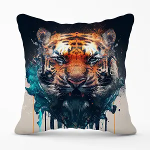 Tiger Face Splashart Cushions 45cm x 45cm