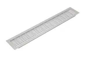 Aluminium vent grill kitchen plinth / worktop heat - aluminium - 480x80