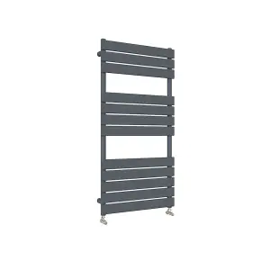 Designer Vertical Anthracite Single Panel Towel Radiator (H) 1000mm x (W) 600mm, 2168 BTU.