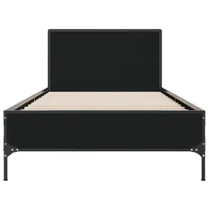 Berkfield Bed Frame without Mattress Black 90x190 cm Single