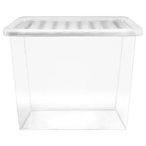 1 x 80 Litre Multipurpose Plastic Storage Container Useful Box Complete With Lid