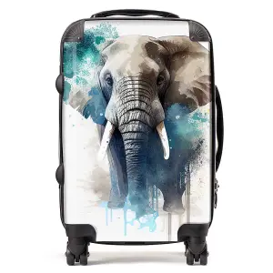 Majestic Elephant Splashart Suitcase - Cabin