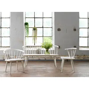 Baek Solid Wood Dining Chair (Set of 2) White