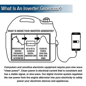 P1 1000W Portable Petrol Inverter Suitcase Generator (Powered by Hyundai)