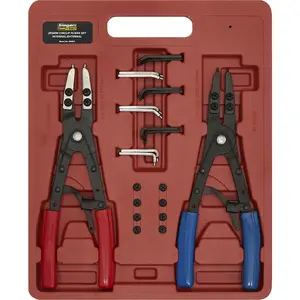 265mm Circlip Pliers Set with Interchangeable Tips and PVC Grip for Precision Work