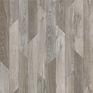 Beige Wood Effect Vinyl Flooring For LivingRoom, Kitchen, 2.3mm Thick Lino Vinyl Sheet-6m(19'8") X 2m(6'6")-12m²