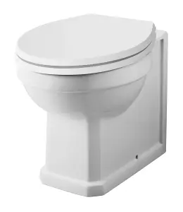 Traditional Back To Wall Toilet Pan   - White