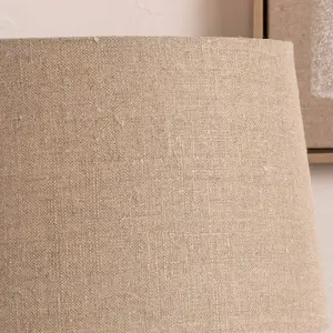 40cm Natural Brown Linen Tapered Lampshade