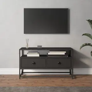 Berkfield TV Cabinet Black 80x35x45 cm Engineered Wood