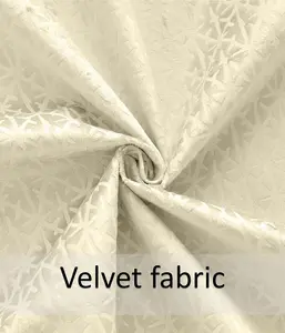 Temple Velvet 46" x 54" Cream (Ring Top Curtains)