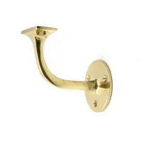 Oakcrafts - Solid Brass Handrail Bracket 80mm