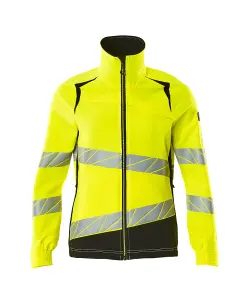 Mascot Accelerate Safe Ladies Fit Ultimate Stretch Work Jacket (Hi-Vis Yellow/Black)  (Medium)