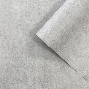 Muriva Grey Texture Metallic effect Embossed Wallpaper