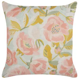 Set of 2 Cushions ZAHRIYE 45 x 45 cm Floral Pink