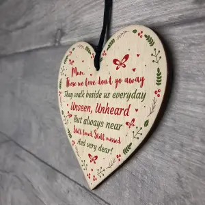 Handmade Memorial Gift Wooden Heart Remembrance Plaque For Mum Keepsake Gifts