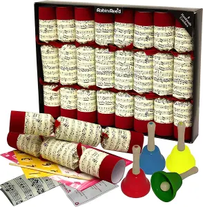 Robin Reed Christmas Crackers - Music Hand Bells - 14 Inch - 8 Pack