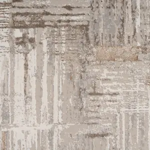 Neutral Metallic Super Soft Abstract Fringed Area Rug 160x230cm