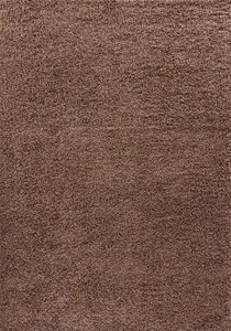 Serdim Rugs Plain Living Room Shaggy Area Rugs D.Beige 60x110 cm