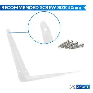 XFORT London Shelf Brackets White, 10 Pack, 4 x 3 inch