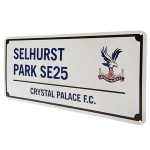 Crystal Palace FC Selhurst Park SE25 Plaque White/Blue (One Size)