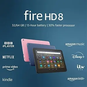 Amazon All-New Fire HD 8 Tablet | 8-Inch HD Display, 32 GB, 30% Faster Processor, Designed For Portable Entertainment, 2022 Release, With Ads, Black