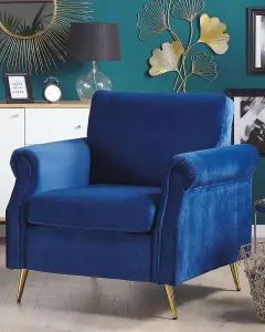 Armchair VIETAS Velvet Navy Blue